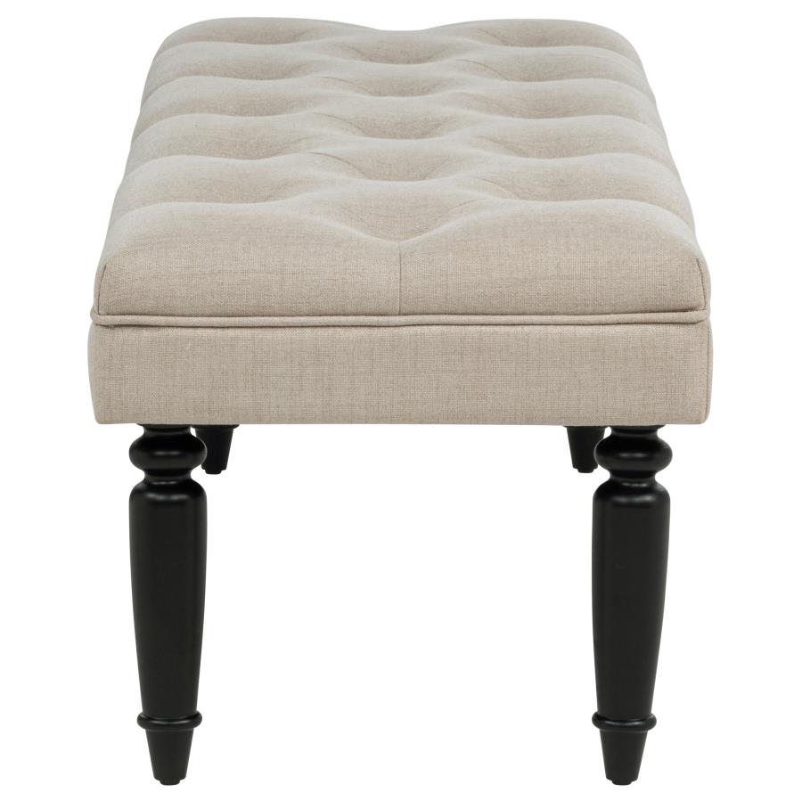 Marsha 52-inch Upholstered Entryway Accent Bench Latte view 4