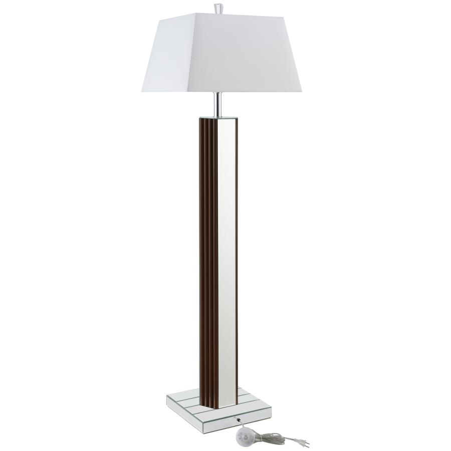 Elena 67-inch Square Tapered Mirrored Floor Lamp Brown view 6