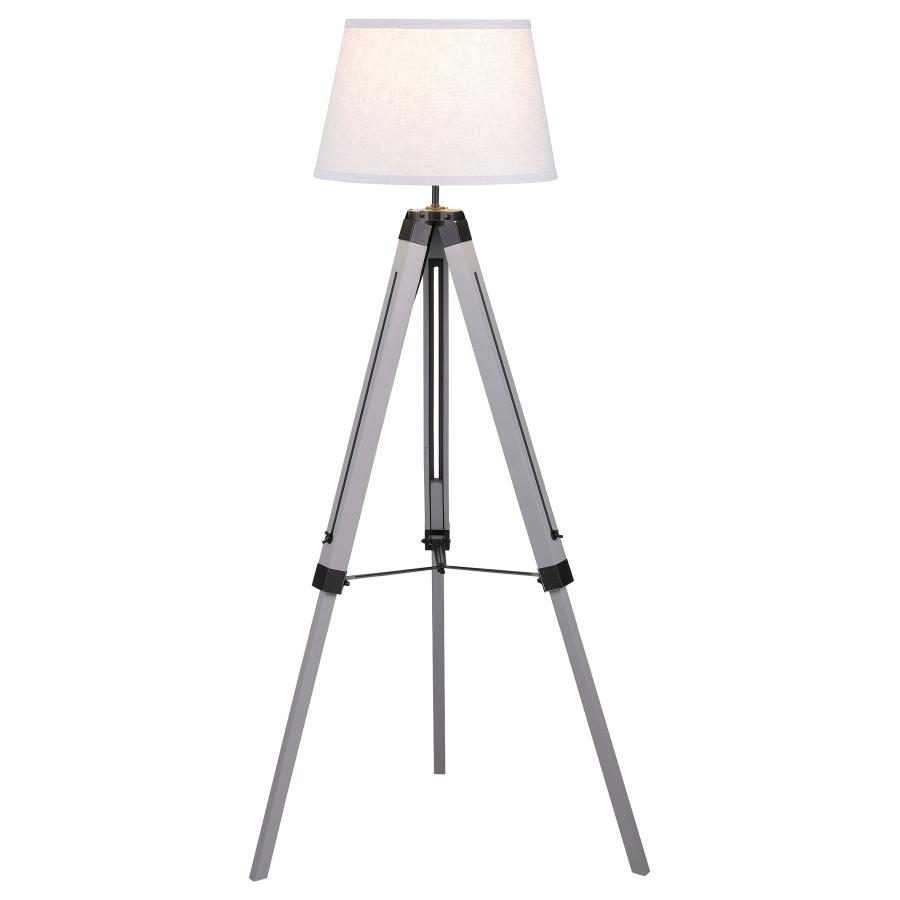 Dayton 56-inch Empire Shade Metal Tripod Floor Lamp Grey view 3