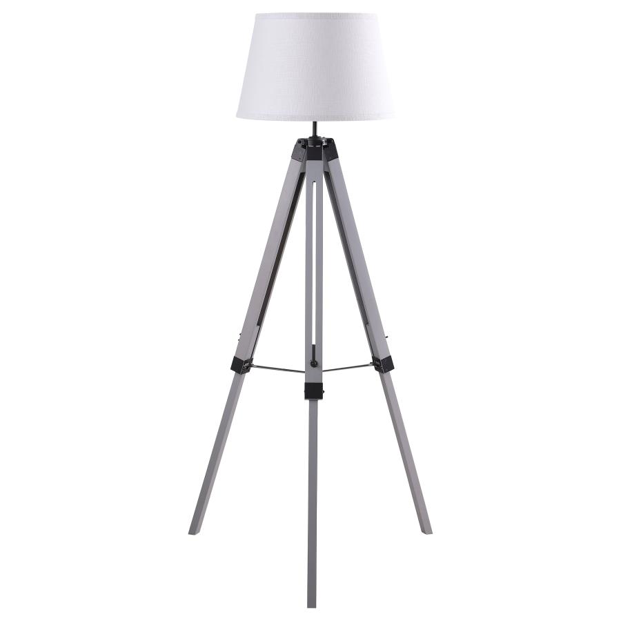 Dayton 56-inch Empire Shade Metal Tripod Floor Lamp Grey view 4