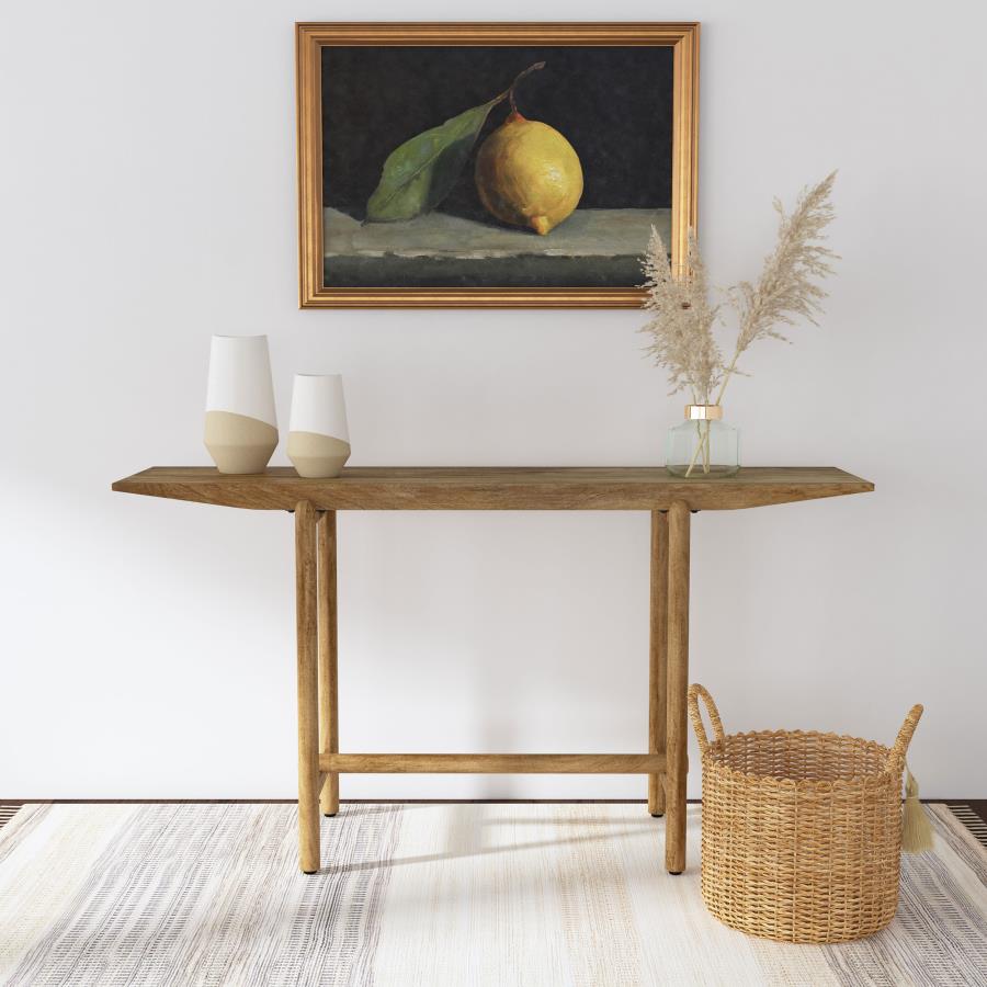 Darius Solid Wood Entryway Console Table Natural Mango view 2
