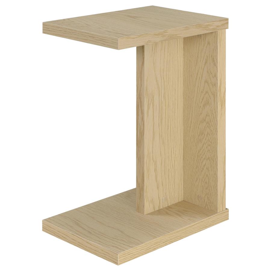Clower Engineered Wood C-Shaped Sofa Side Table Light Oak view 4