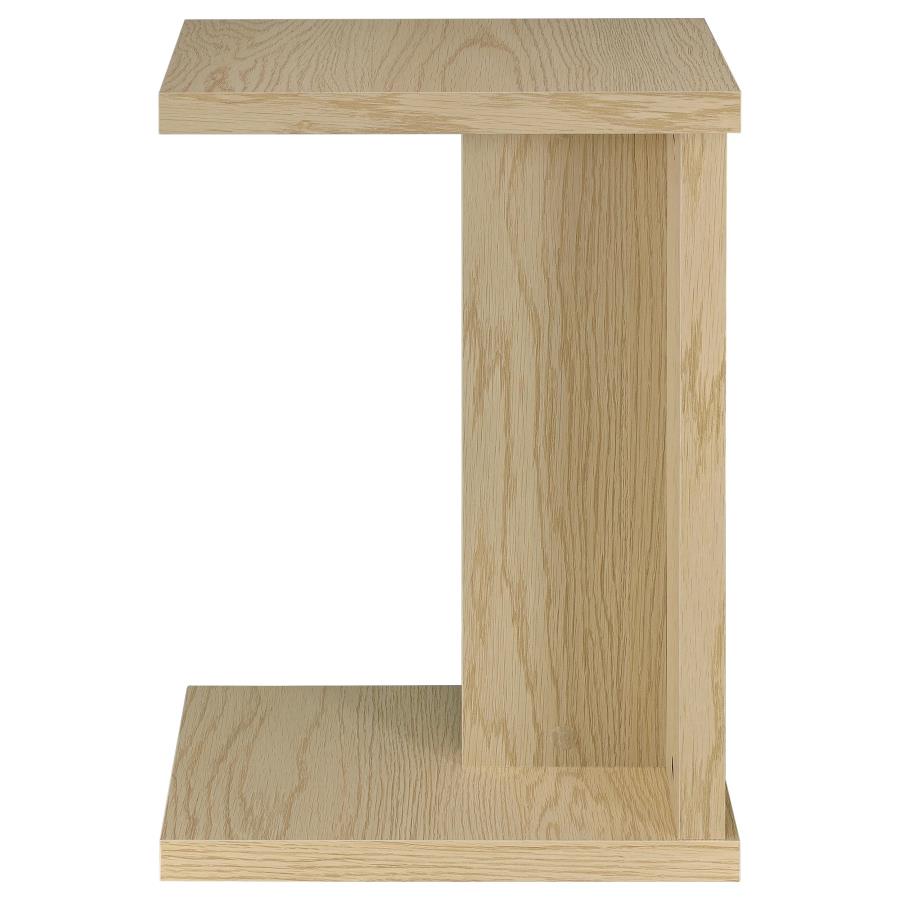 Clower Engineered Wood C-Shaped Sofa Side Table Light Oak view 5