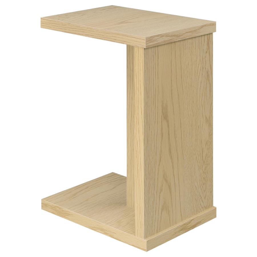Clower Engineered Wood C-Shaped Sofa Side Table Light Oak view 6