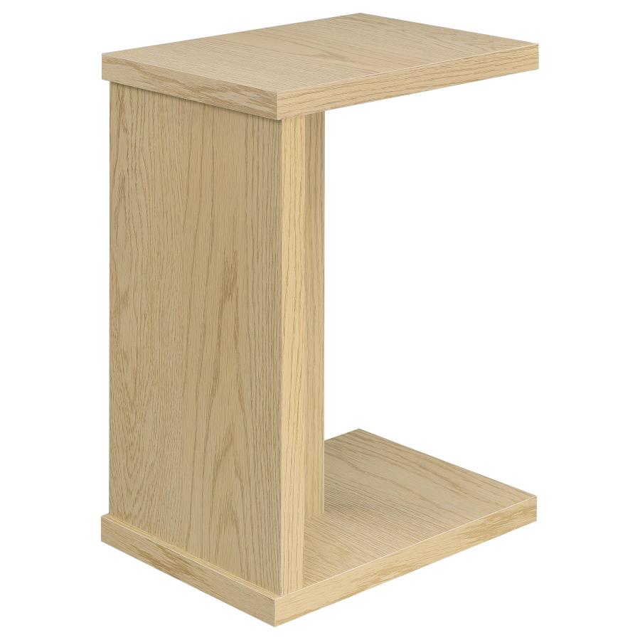 Clower Engineered Wood C-Shaped Sofa Side Table Light Oak view 7