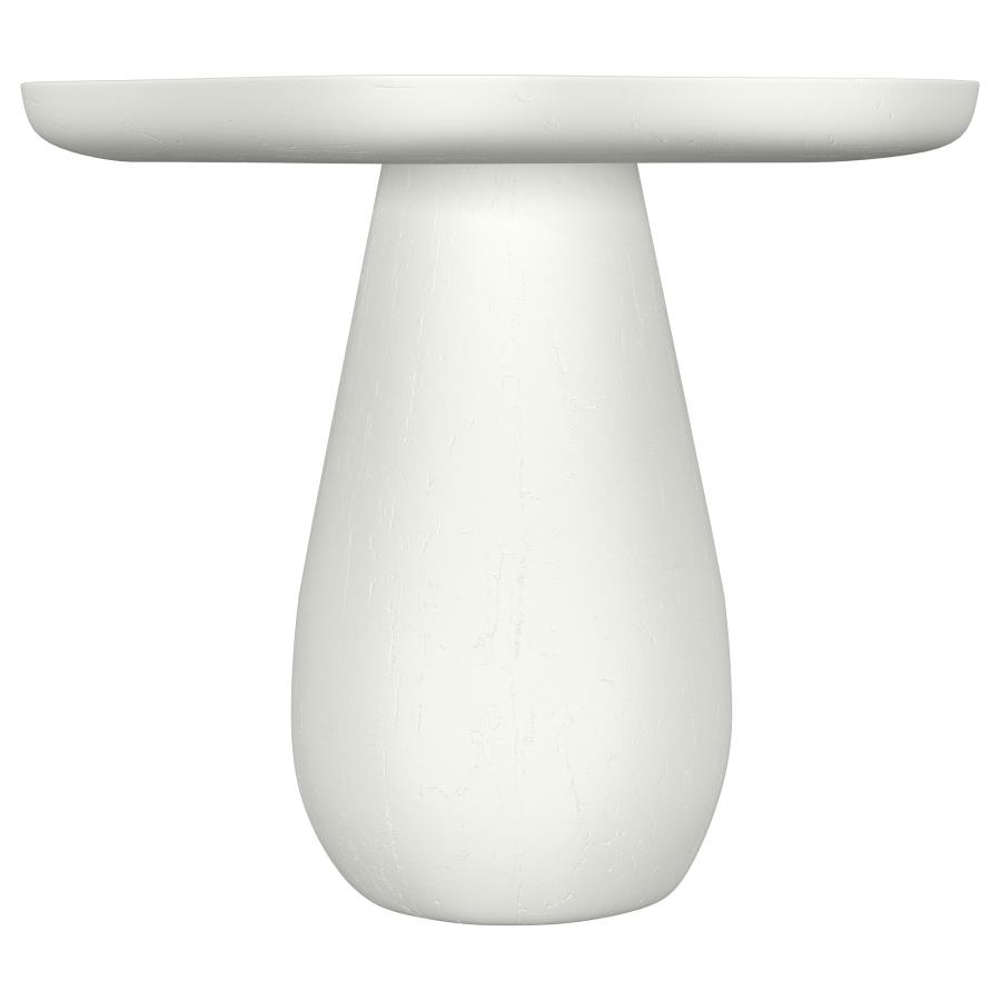 Perth 17-inch Side Table with Cloud-Shaped Top Off White view 3