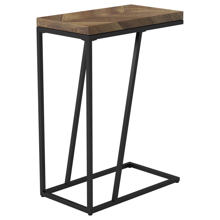 Sergio Engineered Wood C-Shaped Side Table Rustic Tobacco view 4