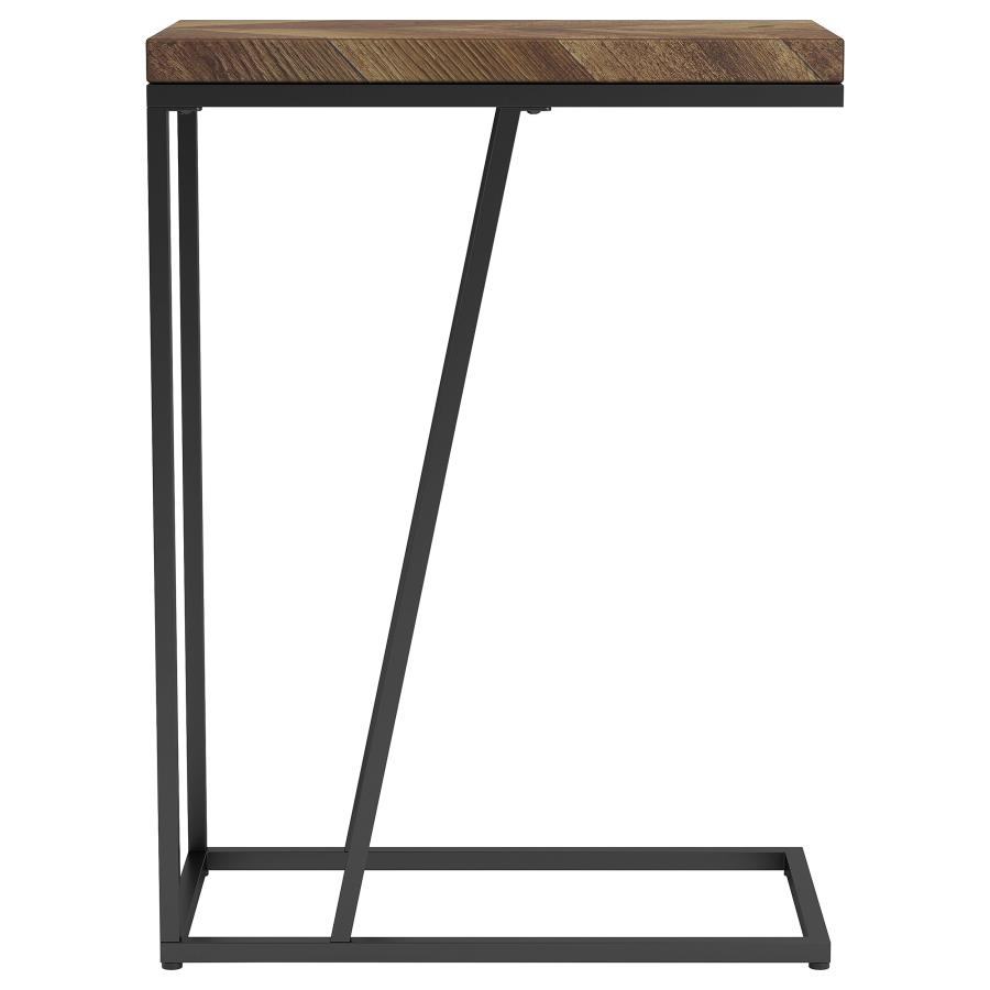 Sergio Engineered Wood C-Shaped Side Table Rustic Tobacco view 5