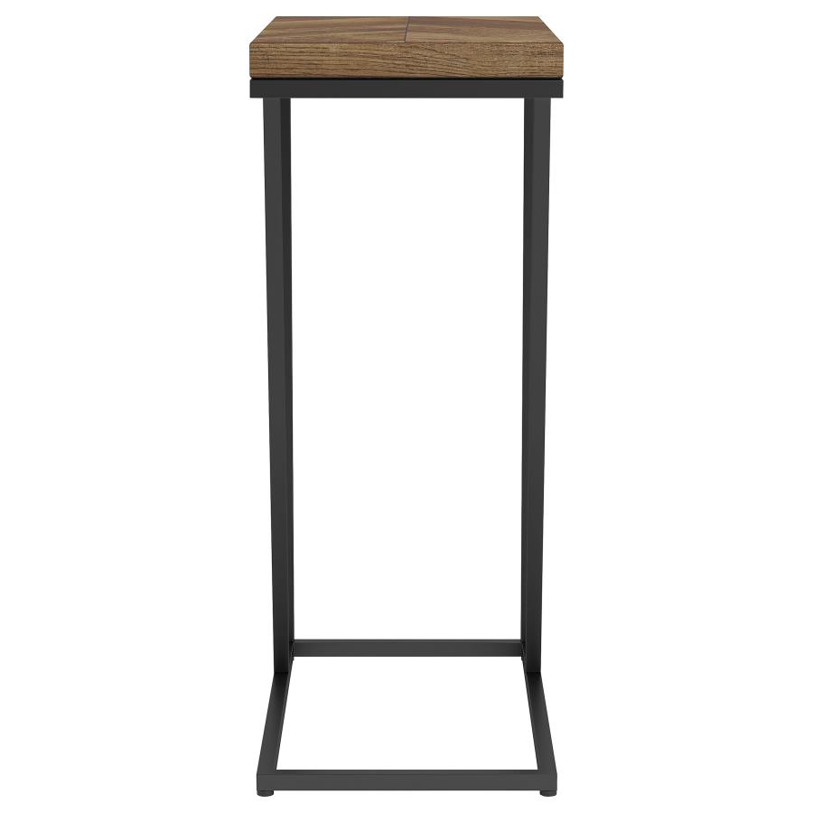 Sergio Engineered Wood C-Shaped Side Table Rustic Tobacco view 6