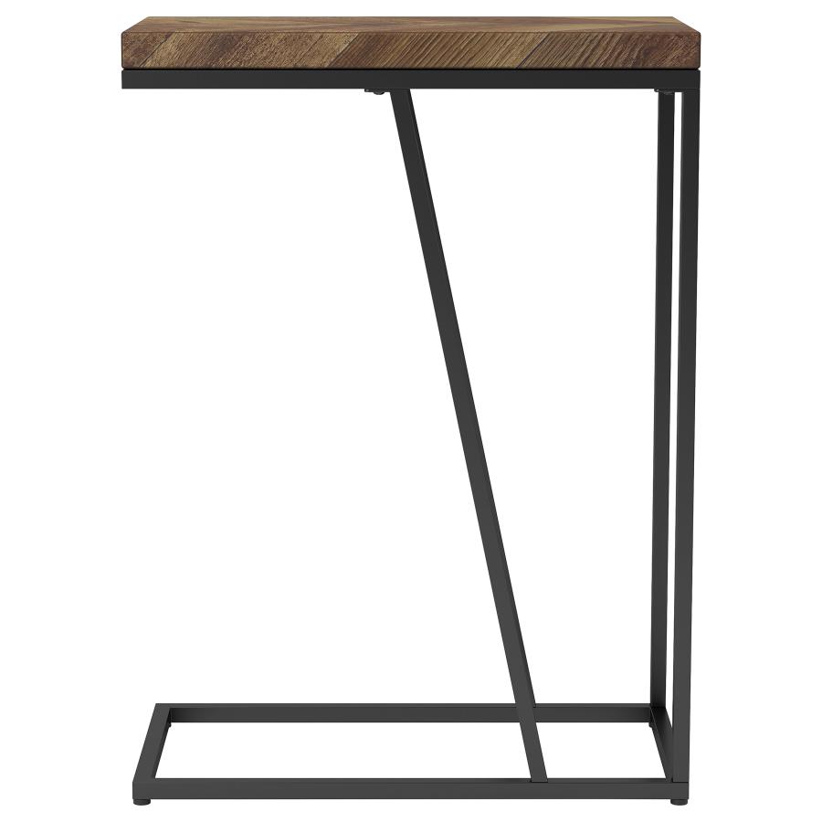 Sergio Engineered Wood C-Shaped Side Table Rustic Tobacco view 7