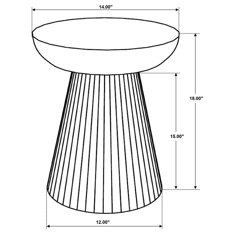 Aureo Round Solid Wood Accent Side Table Wild Honey view 5