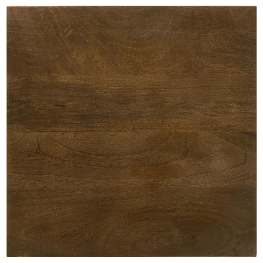 Heitor Square Wood Top Accent Side Table Dark Brown view 3