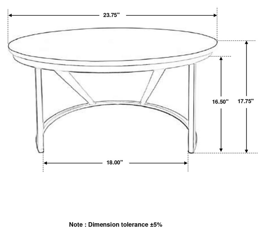 Miguel Round Marble Top Coffee Table White and Black view 6
