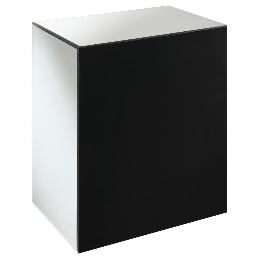 Coquette 1-drawer Mirrored Accent Side Table Silver view 4