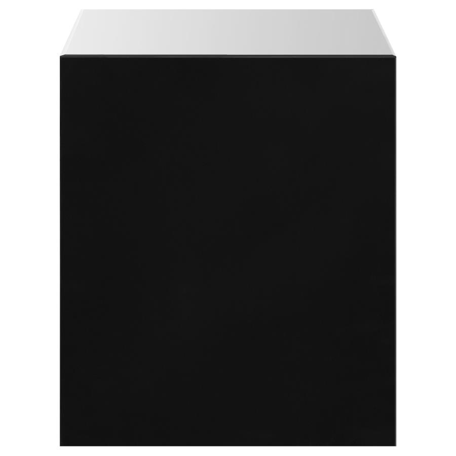 Coquette 1-drawer Mirrored Accent Side Table Silver view 5