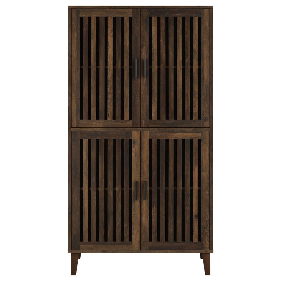 Elouise 4-door Engineered Wood Tall Accent Cabinet Dark Pine view 4