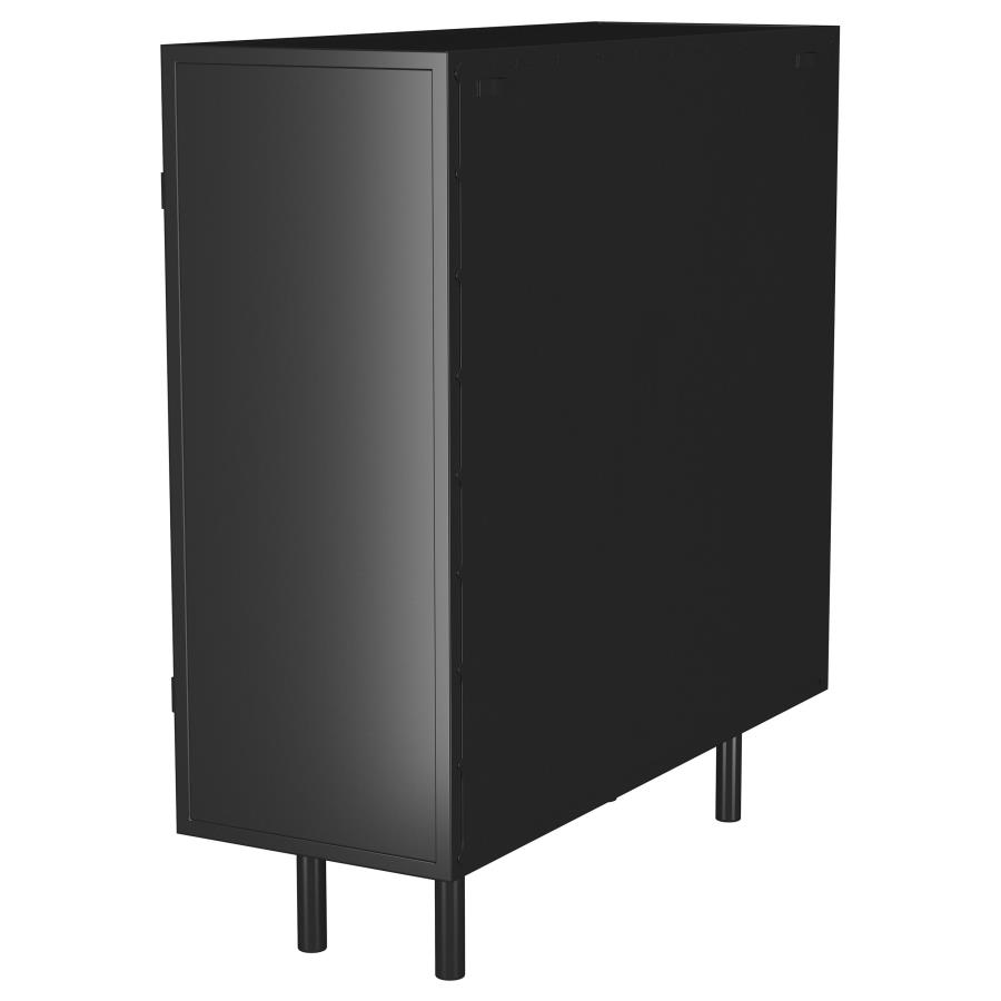 Dalia 2-door Accent Storage Cabinet with Shelving Black view 4