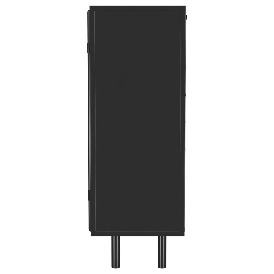 Dalia 2-door Accent Storage Cabinet with Shelving Black view 7