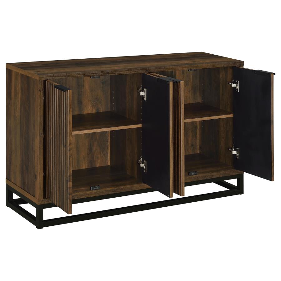 Ryatt 4-door Engineered Wood Accent Cabinet Dark Pine view 3