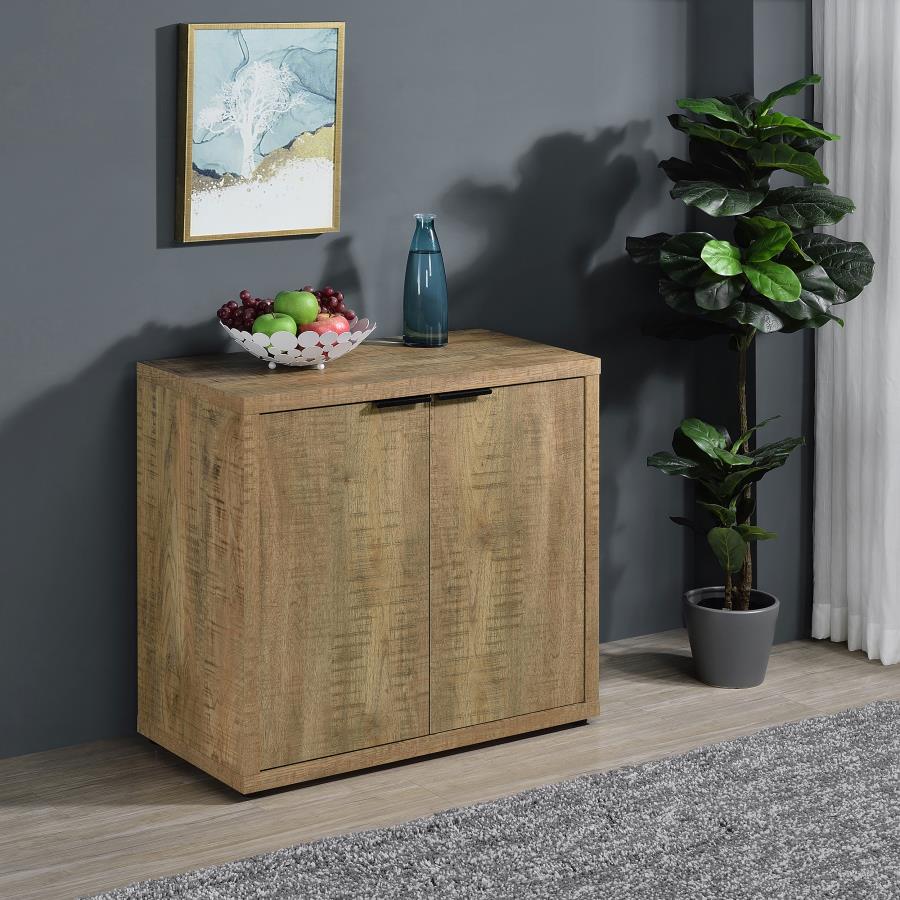 Pepita 2-door Engineered Wood Accent Cabinet Mango Brown view 2
