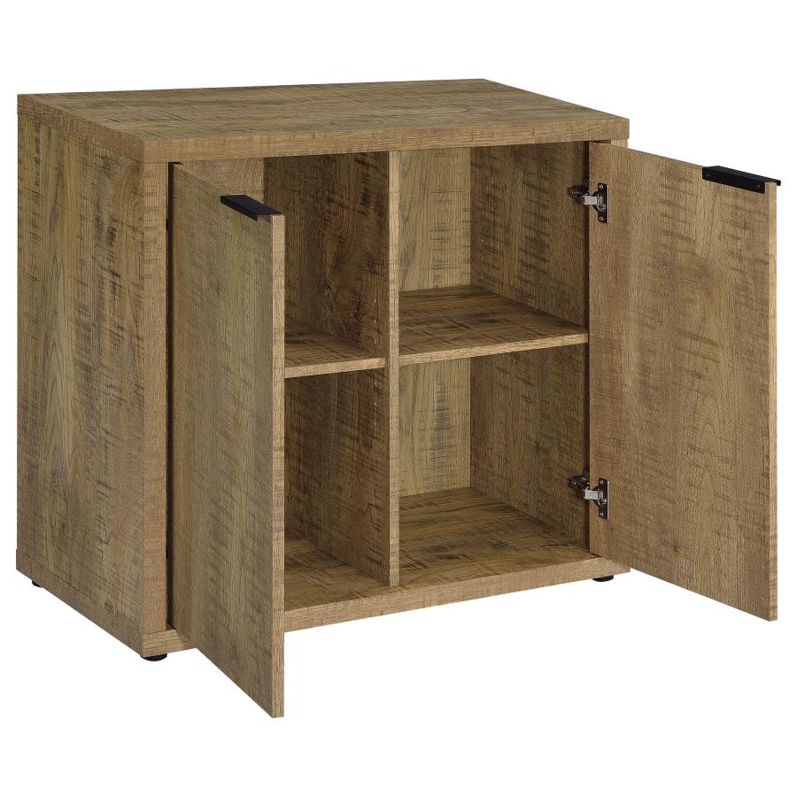 Pepita 2-door Engineered Wood Accent Cabinet Mango Brown view 2