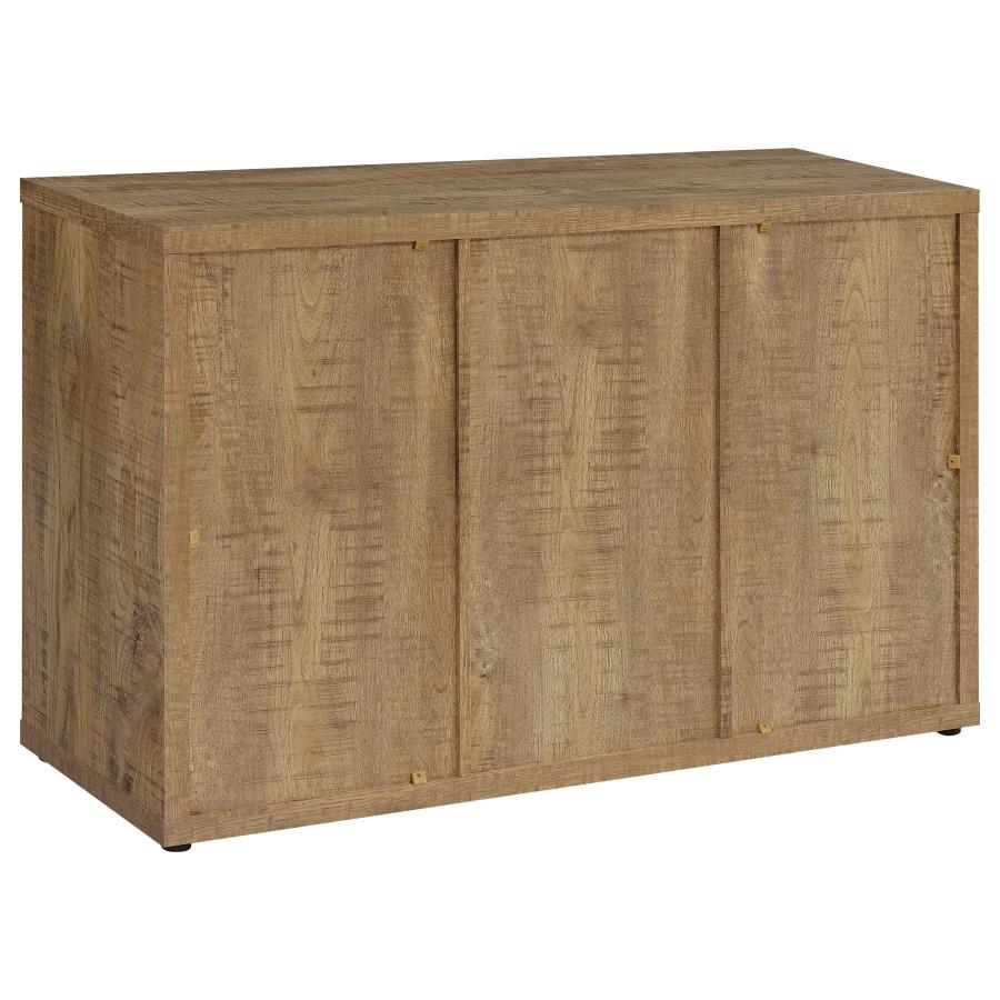 Pepita 3-door Engineered Wood Accent Cabinet Mango Brown view 6