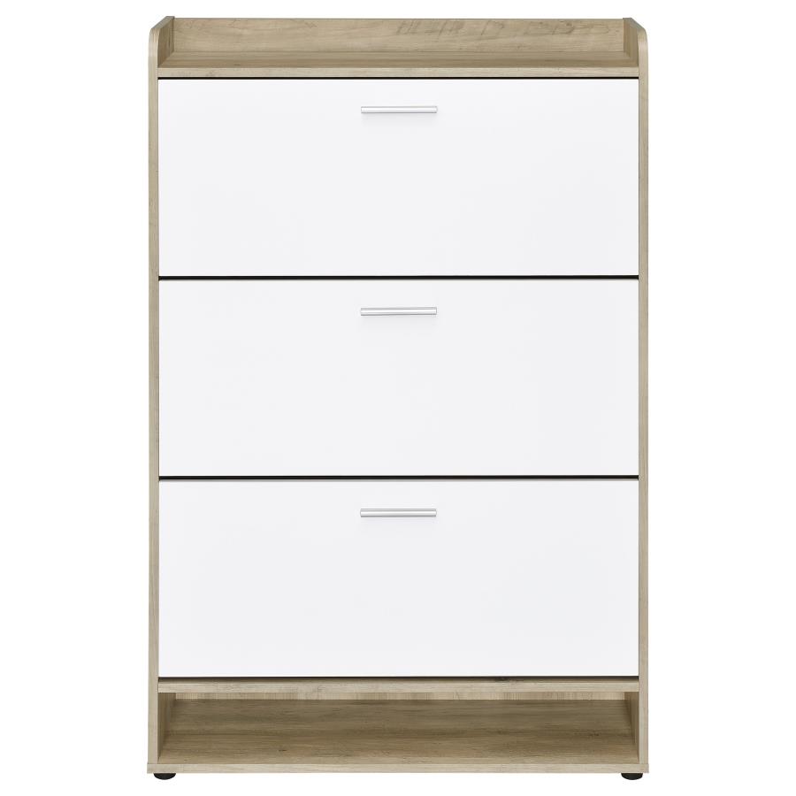 Denia 3-tier Engineered Wood Shoe Cabinet White view 5