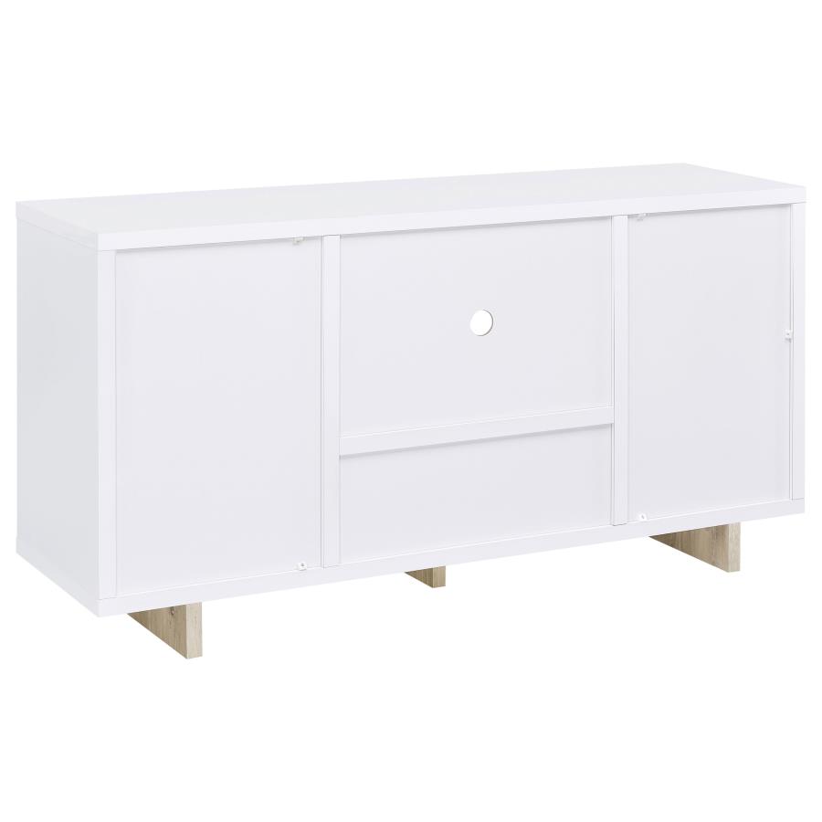 Dalton 2-door Storage Cabinet White and Distressed Pine view 6