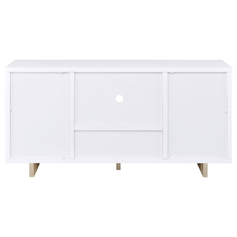 Dalton 2-door Storage Cabinet White and Distressed Pine view 7