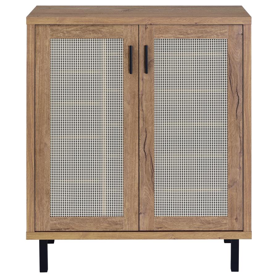 Teller 2-door Shoe Storage Cabinet Natural Oak view 4