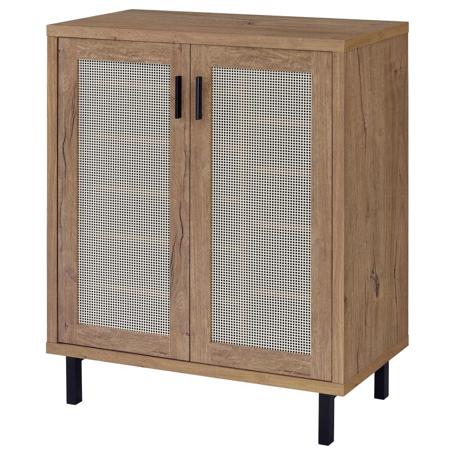 Teller 2-door Shoe Storage Cabinet Natural Oak view 5
