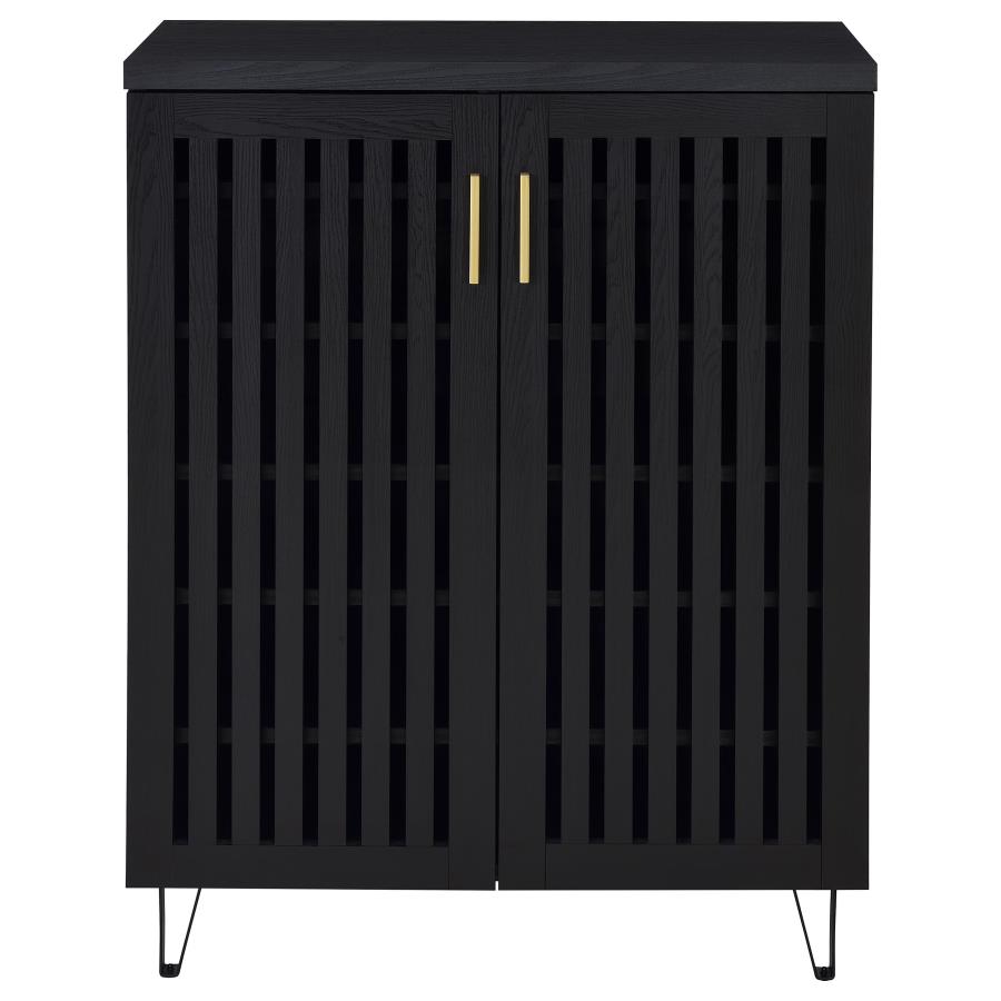 Brixton 2-door Entryway Shoe Storage Cabinets Black view 3