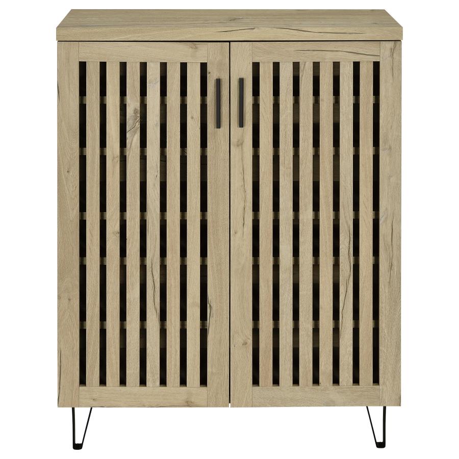 Brixton 2-door Entryway Shoe Storage Cabinets White Oak view 4