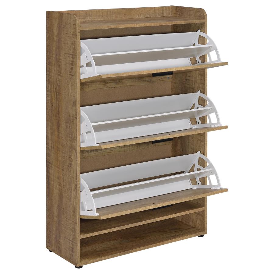 Denia 3-tier Engineered Wood Shoe Cabinet Mango view 4