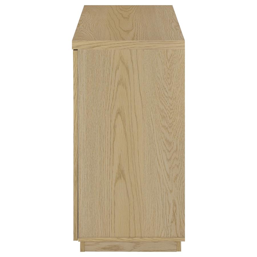 Tilbury 2-door Glass Front Accent Display Cabinet Light Oak view 6