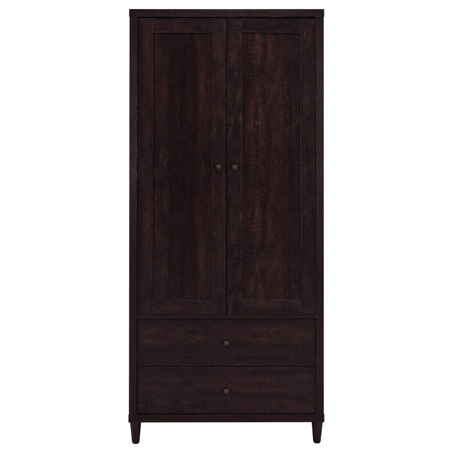 Wadeline 2-door Tall Accent Storage Cabinet Rustic Tobacco view 4