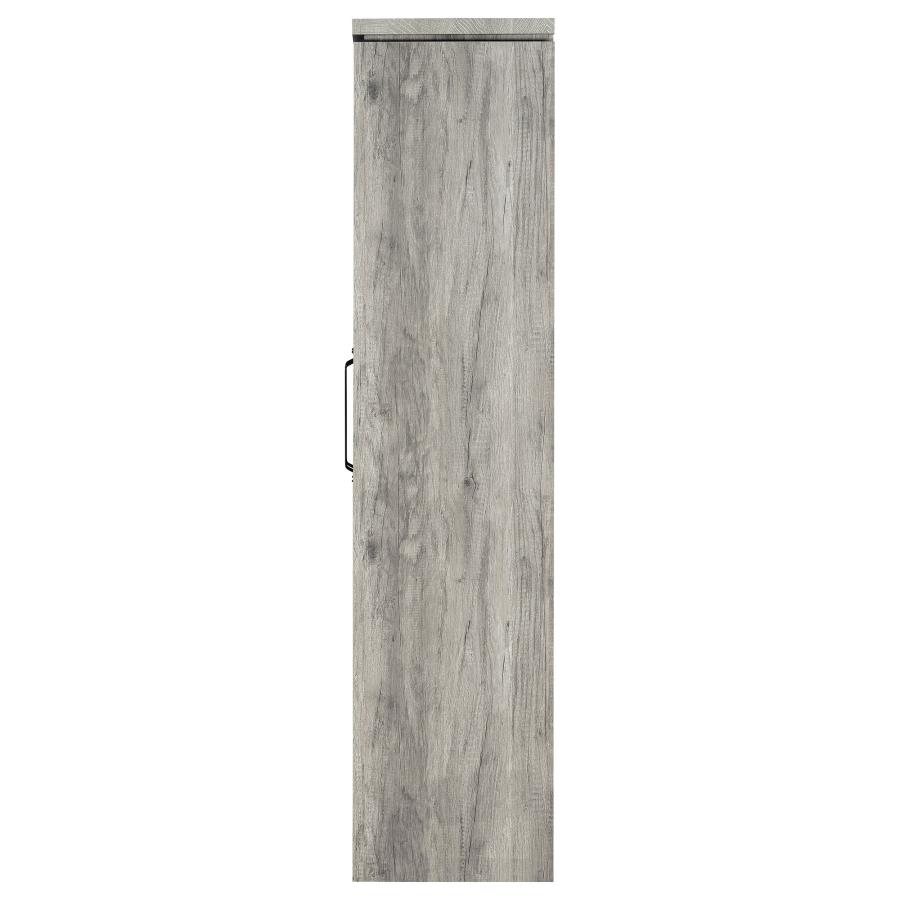 Alejo 2-door Engineered Wood Tall Cabinet Grey Driftwood view 6