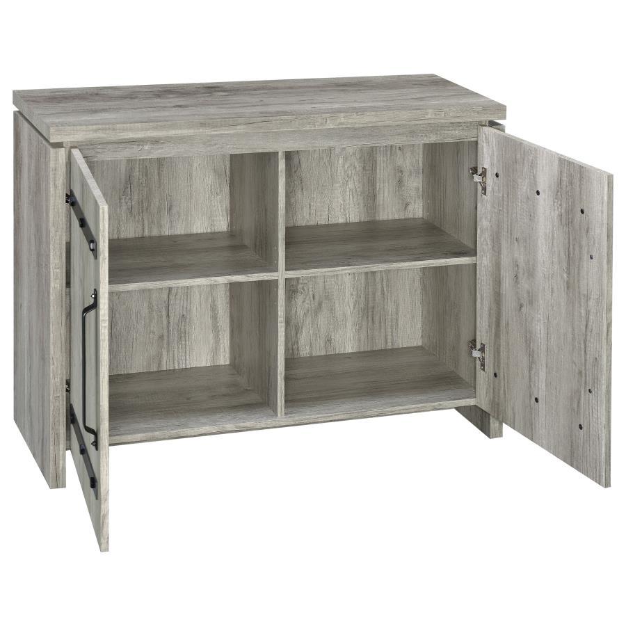 Enoch 2-door Engineered Wood Accent Cabinet Grey Driftwood view 2