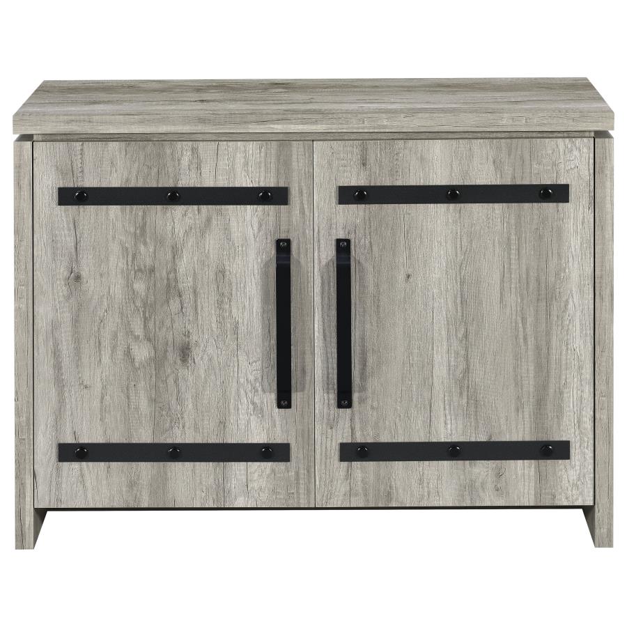 Enoch 2-door Engineered Wood Accent Cabinet Grey Driftwood view 3