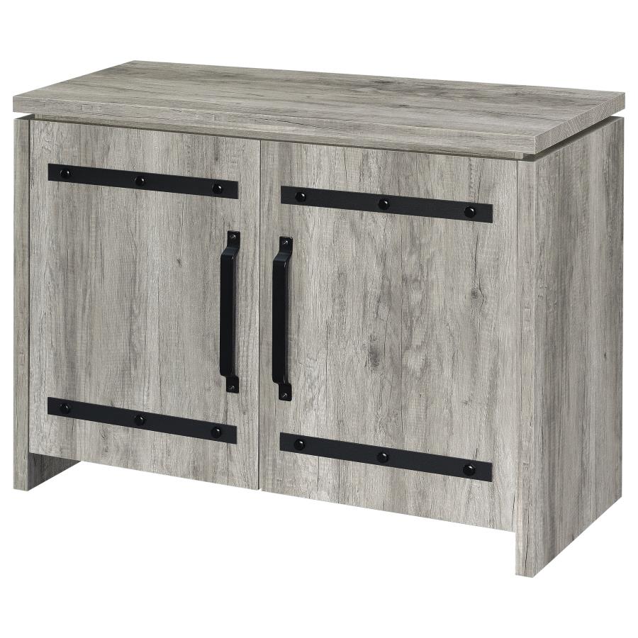 Enoch 2-door Engineered Wood Accent Cabinet Grey Driftwood view 4