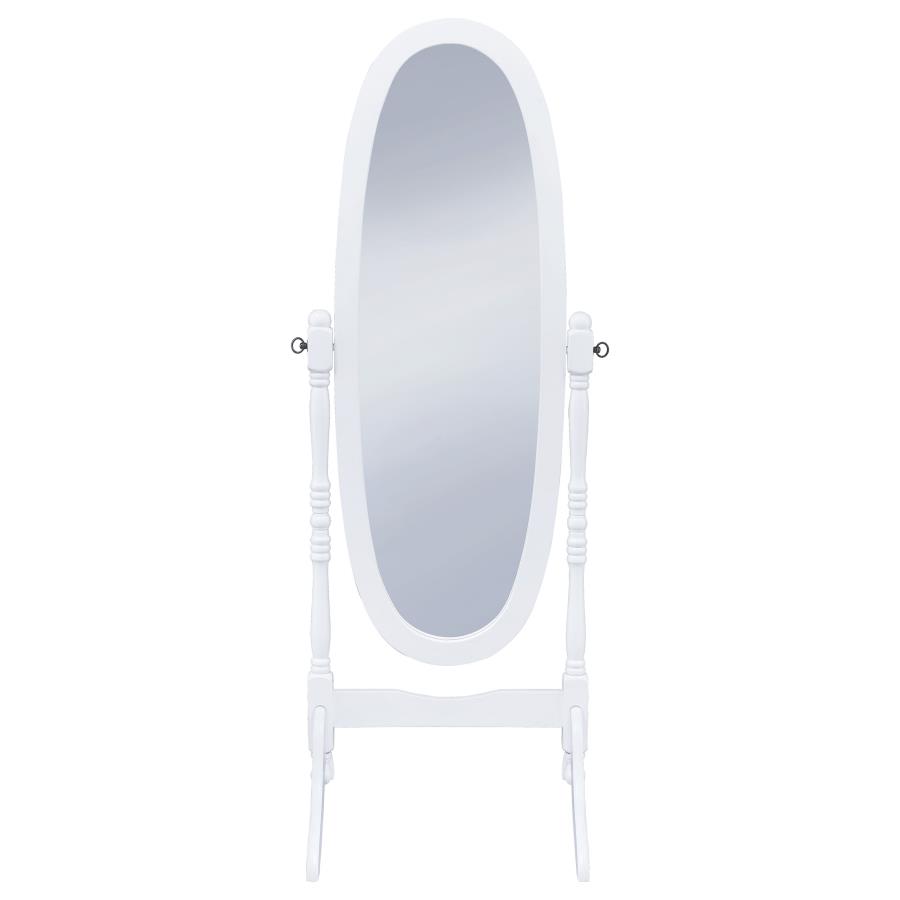 Foyet Wood Adjustable Full Length Cheval Mirror White view 3