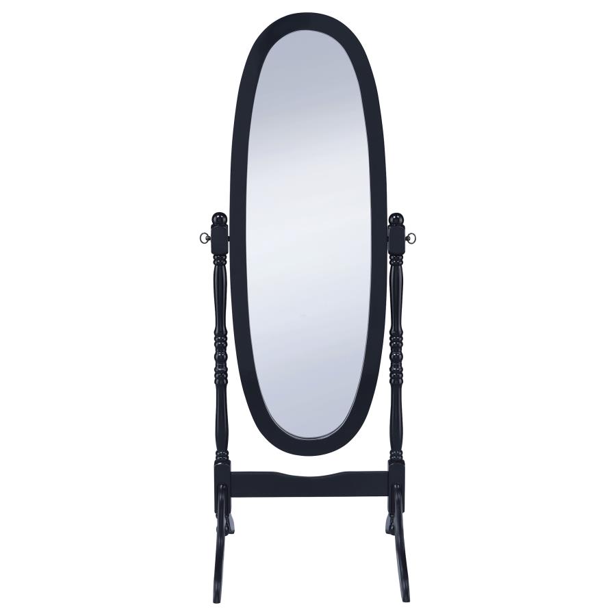 Foyet Wood Adjustable Full Length Cheval Mirror Black view 3