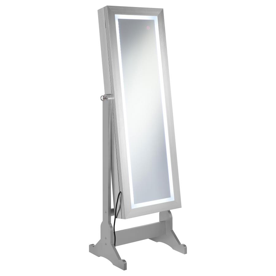 Moore Cheval Mirror with Jewelry Storage Silver view 3