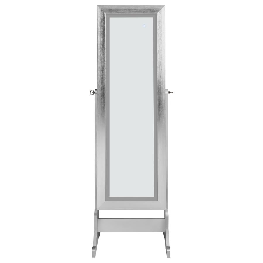 Moore Cheval Mirror with Jewelry Storage Silver view 4