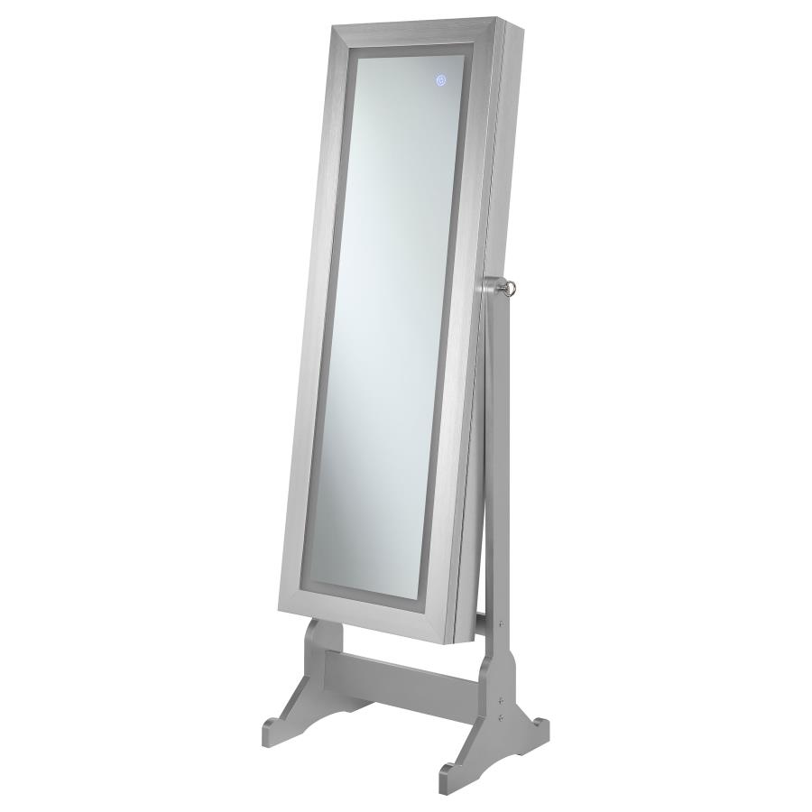Moore Cheval Mirror with Jewelry Storage Silver view 5