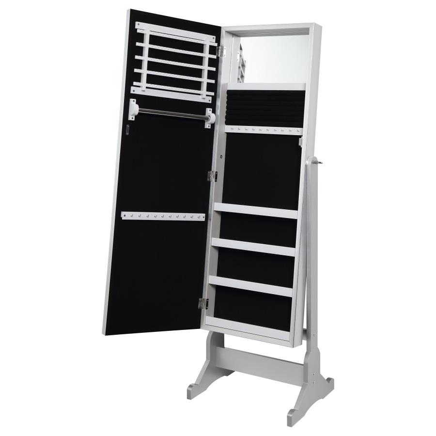 Moore Cheval Mirror with Jewelry Storage Silver view 6