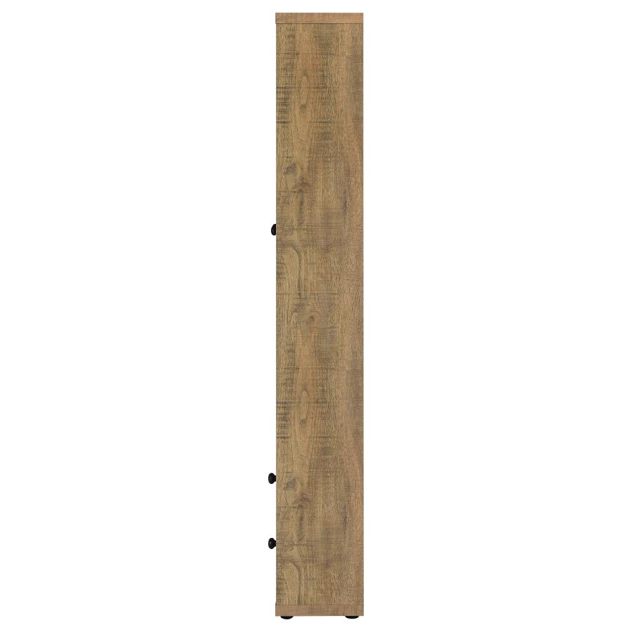 Hawthorne 4-shelf Glass Door Tall Cabinet with Drawers Mango view 6