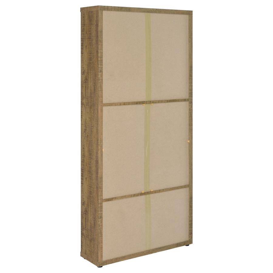 Hawthorne 4-shelf Glass Door Tall Cabinet with Drawers Mango view 7