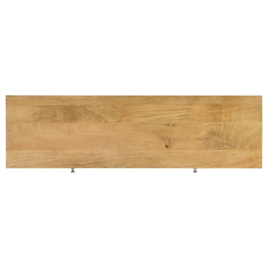 Draco 2-drawer Console Table Hand Carved Details Natural view 7