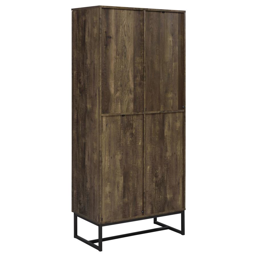 Carolyn 2-door Engineered Wood Accent Cabinet Rustic Oak view 7
